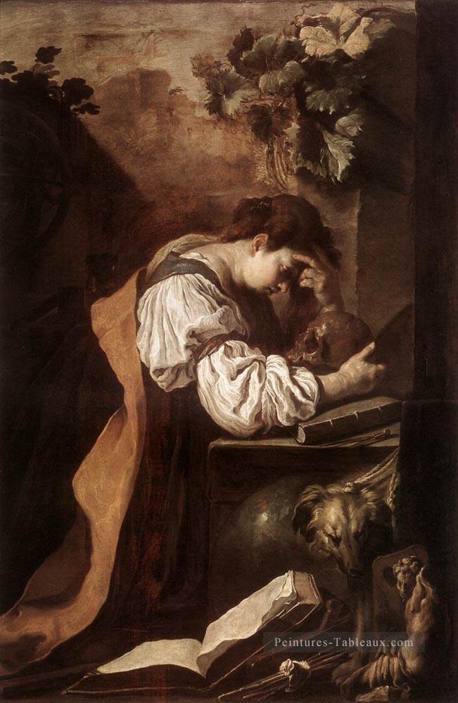 Mélancolie 1622 Figures baroques Domenico Fetti Peintures à l'huile